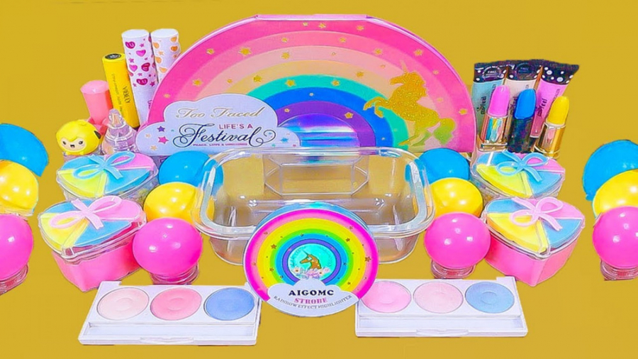 مخلوط لوازم میکاپ و اسلایم شفا...