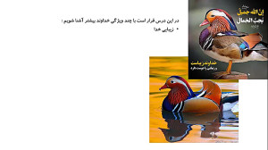 فارسی درس آفریننده زیبایی