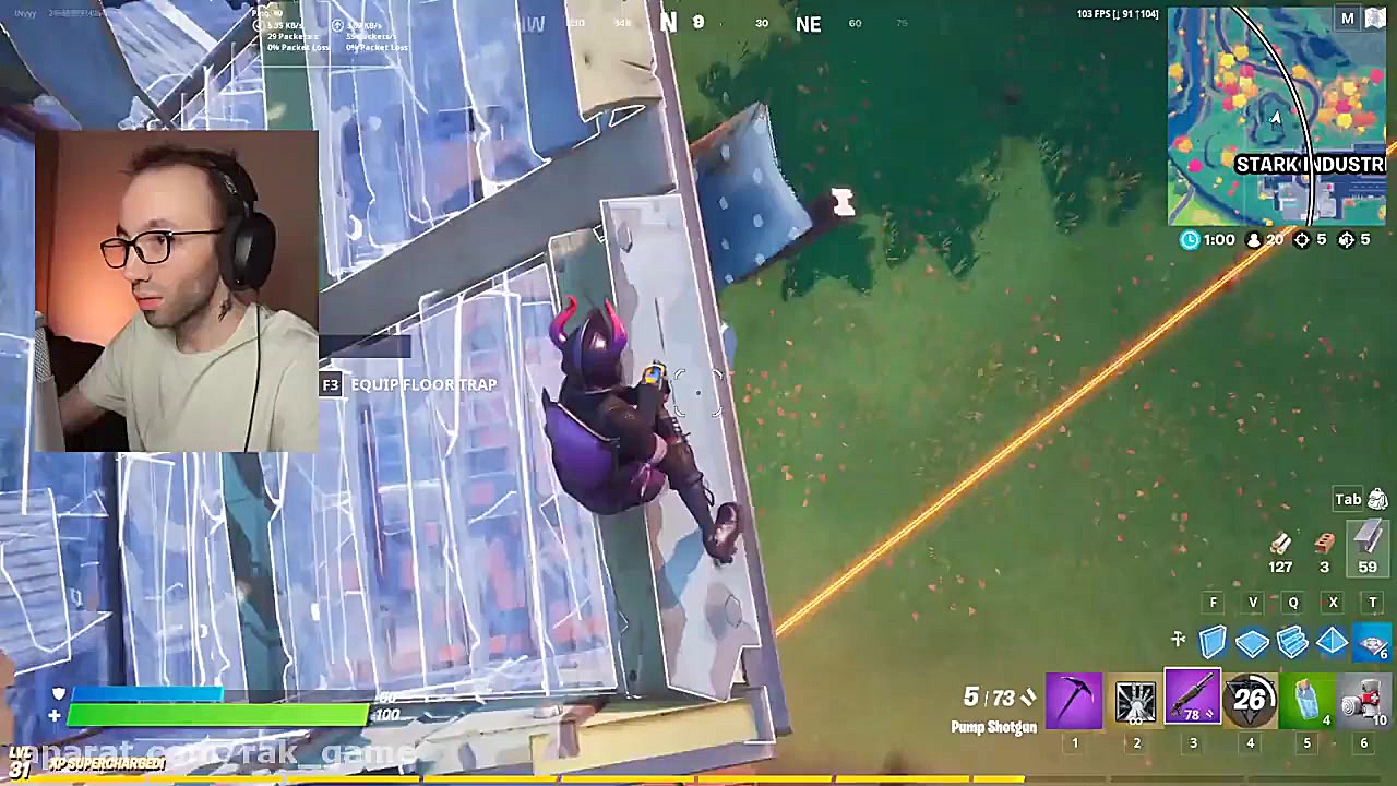 گیمپلی فورتنایت با tinyone pla...