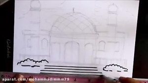 آموزش نقاشی نقاشی مسجد کودکانه...