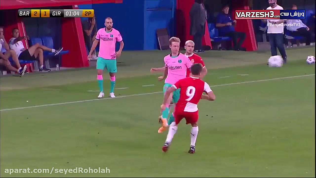خلاصه بازی بارسلونا 3  خیرونا...