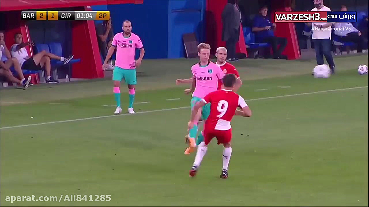 خلاصه بازی بارسلونا 3  خیرونا...