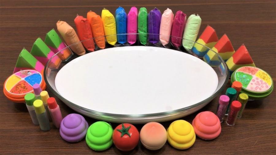 مجموعه اسلایمهای رنگی و افزودن...