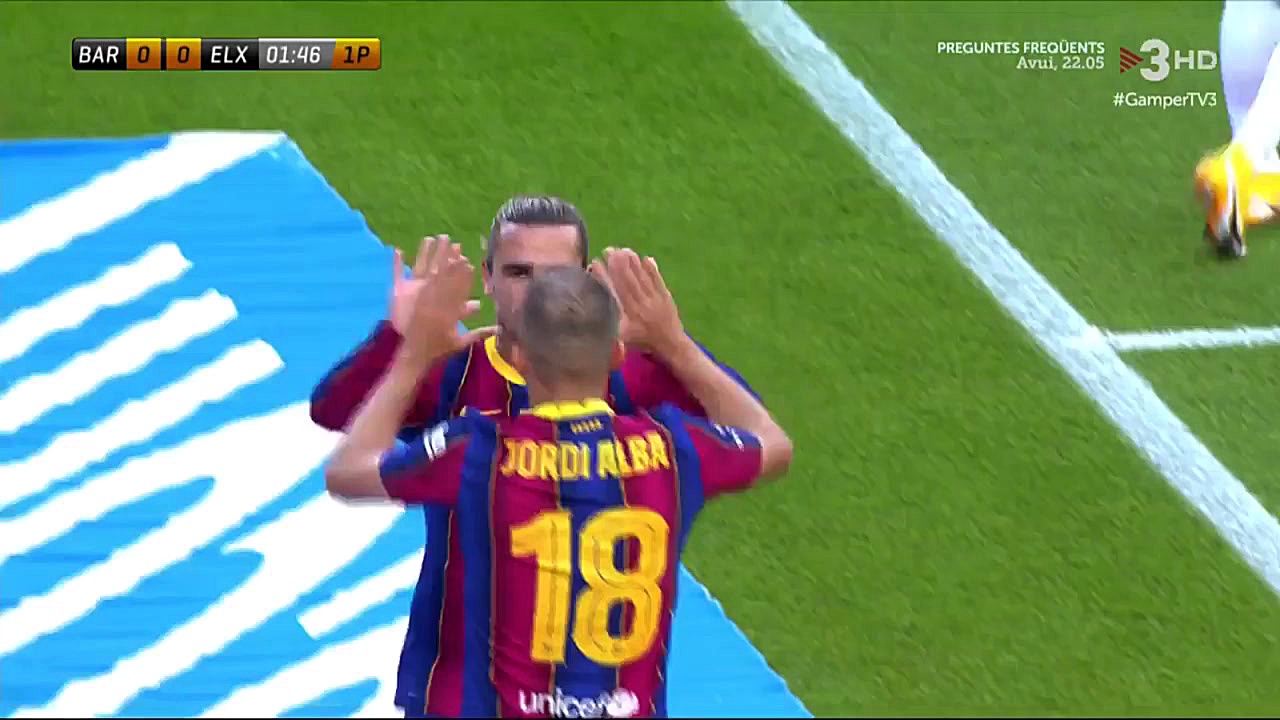 خلاصه بازی بارسلونا 1  الچه0