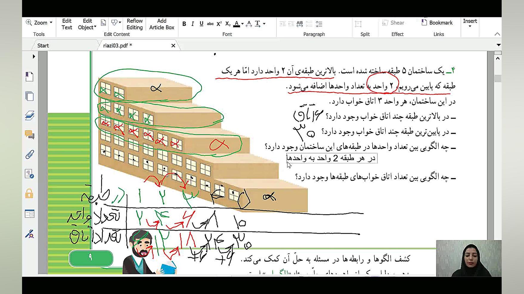 فصل اول ریاضی سوم ابتدایی صفحه...