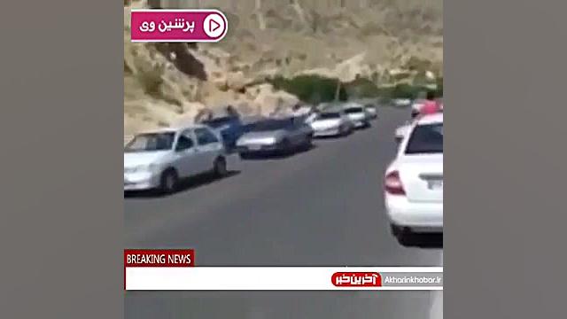 تصادف وحشتناک خودروی پلیس با ن...