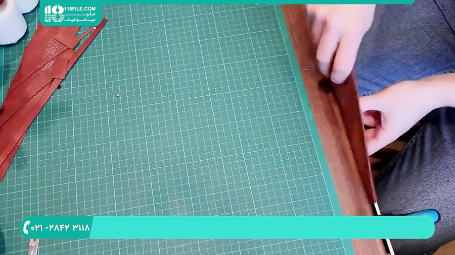 آموزش چرم دوزی | دوخت کیف چرم...