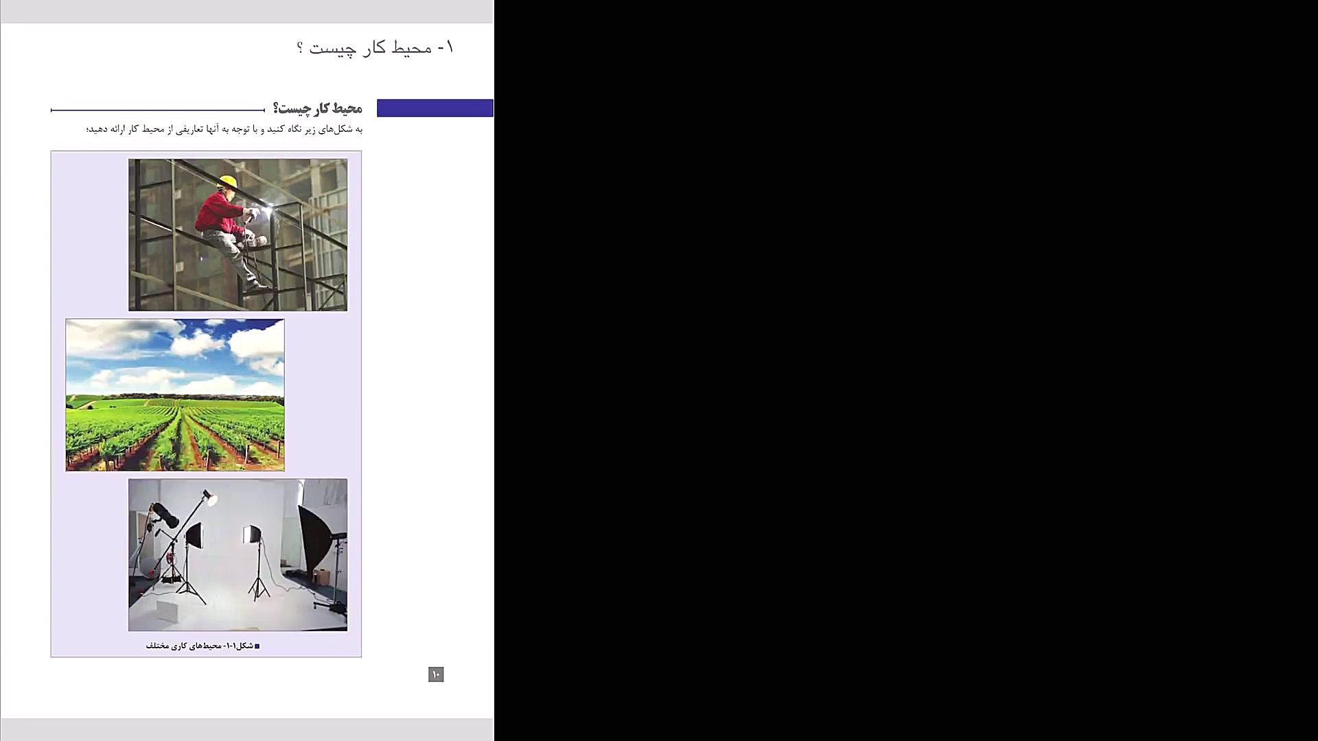 پودمان ۱  الزامات محیط کار