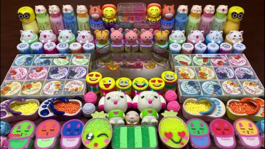 مخلوط کردن اسلایم های رنگی  با...