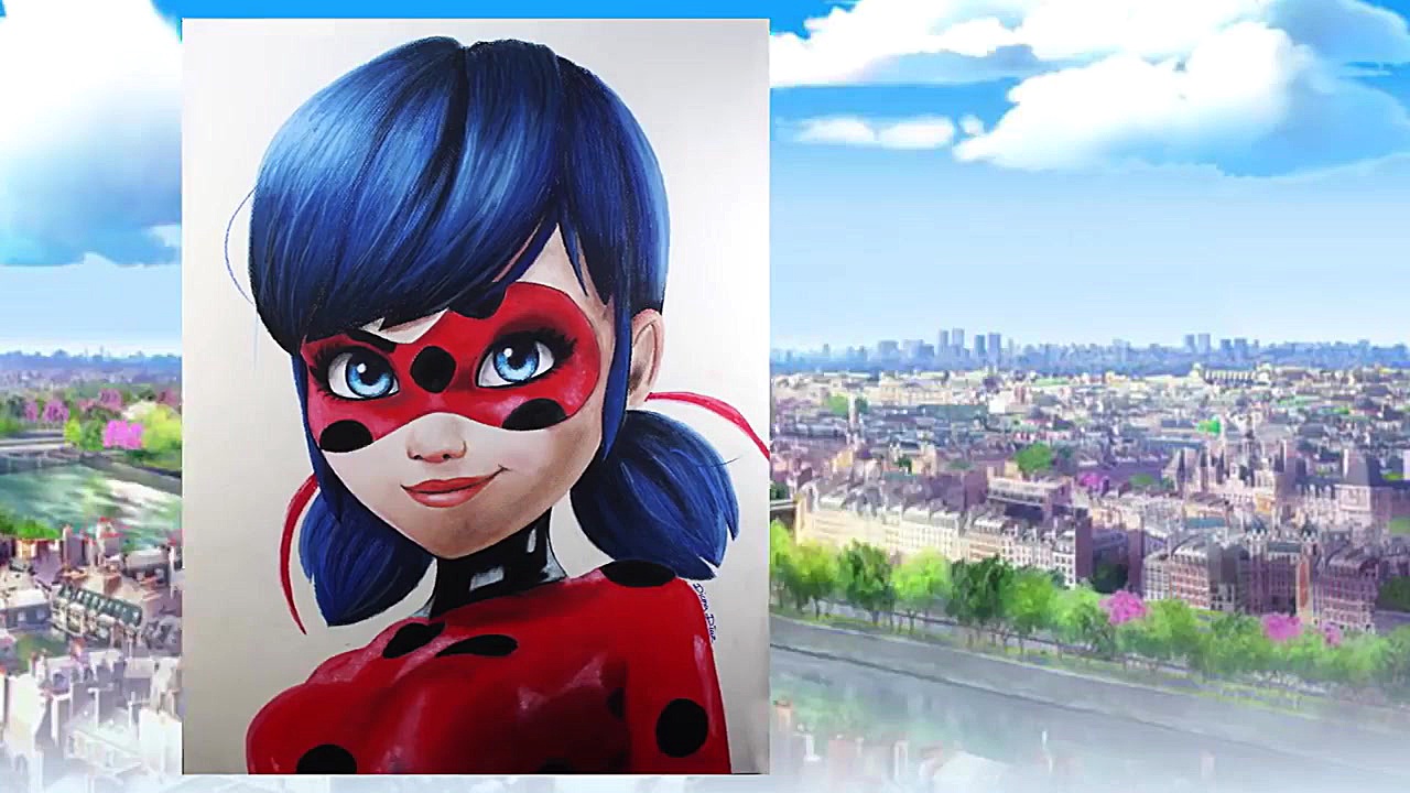 آموزش نقاشی لیدی باگ دخترک کفش...