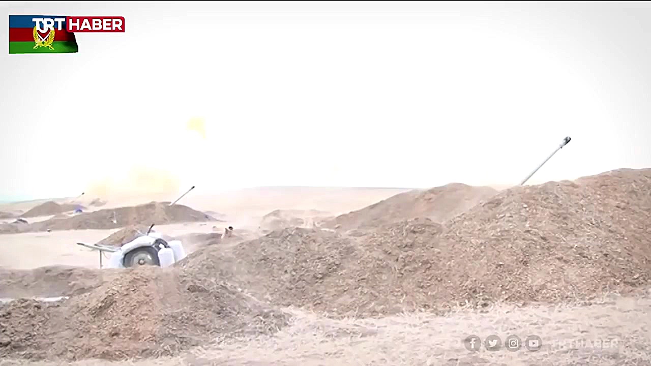 حملات توپخانه ای ارتش آذربایجا...