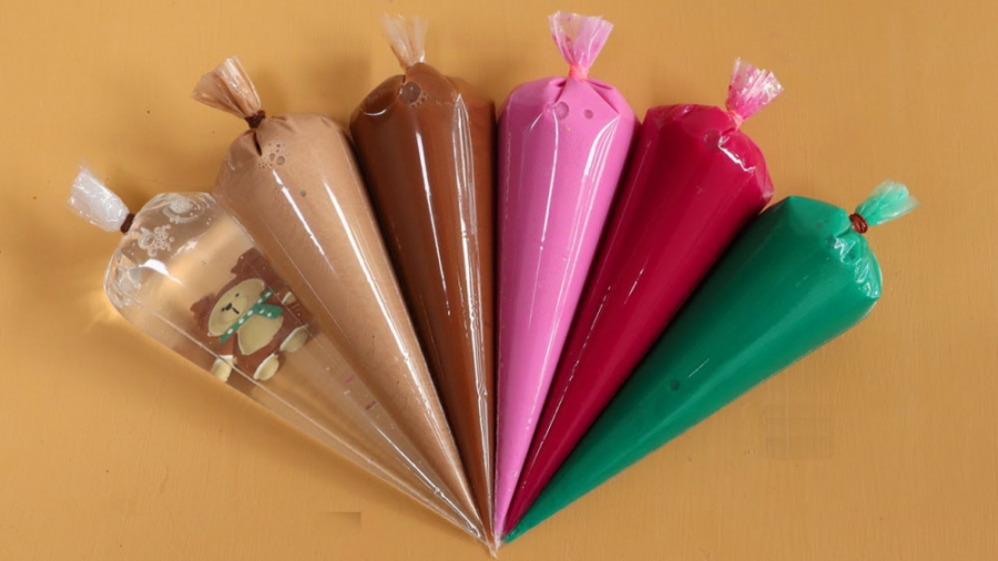 مخلوط اسلایمهای شفاف و رنگی