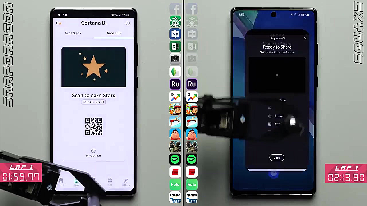 مقایسه نسخه اگزینوس و اسنپدراگ...