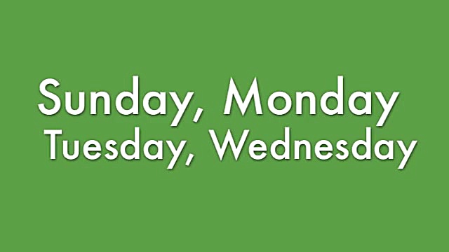 weekdays