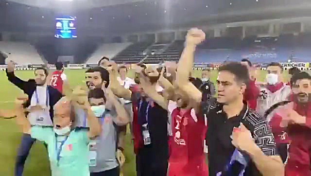جشن صعود به فینال بازیکنان تیم...
