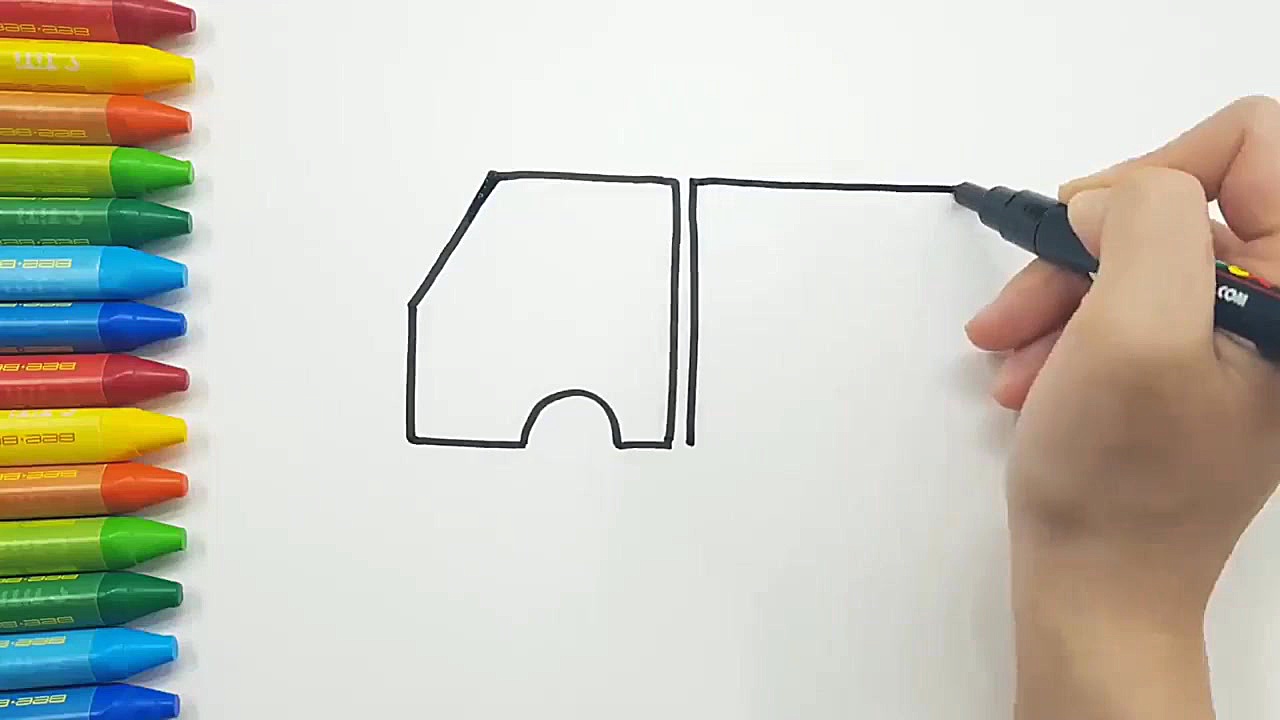 آموزش نقاشی ماشین آتش نشانی کو...