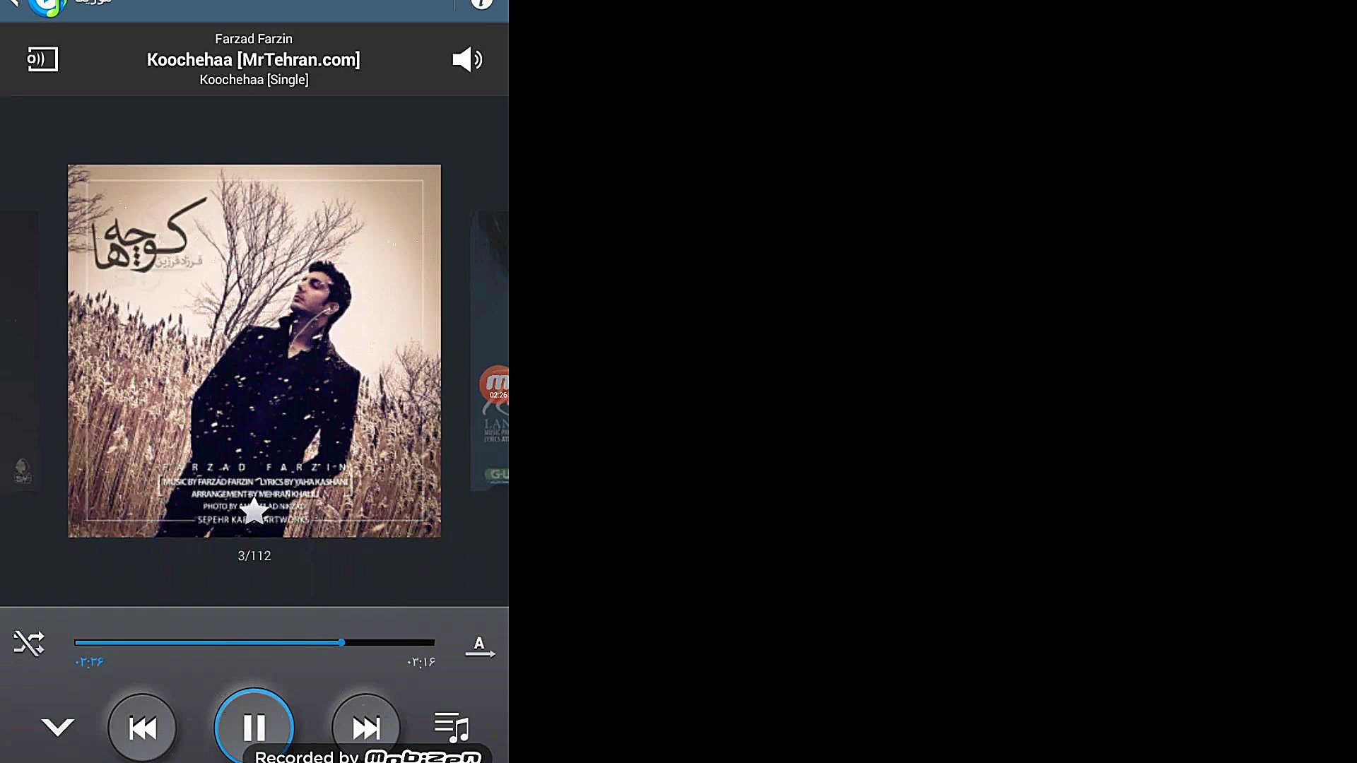 فرزاد فرزین کوچه ها کپشن