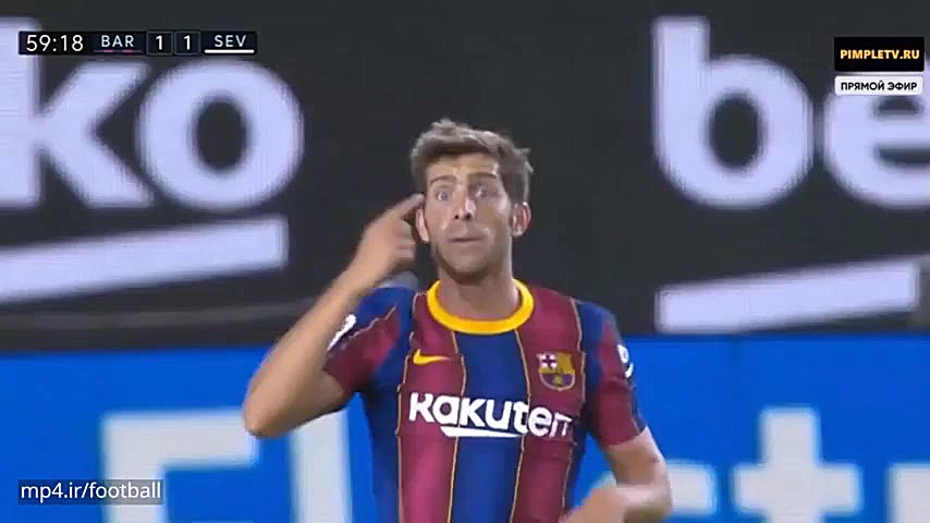 خلاصه بازی بارسلونا و سویا