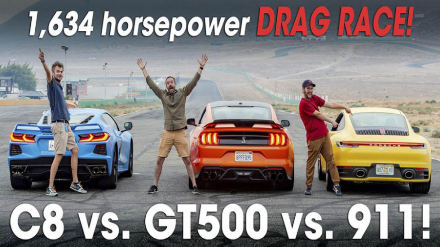 درگ جالب پورشه 911، شورولت کور...