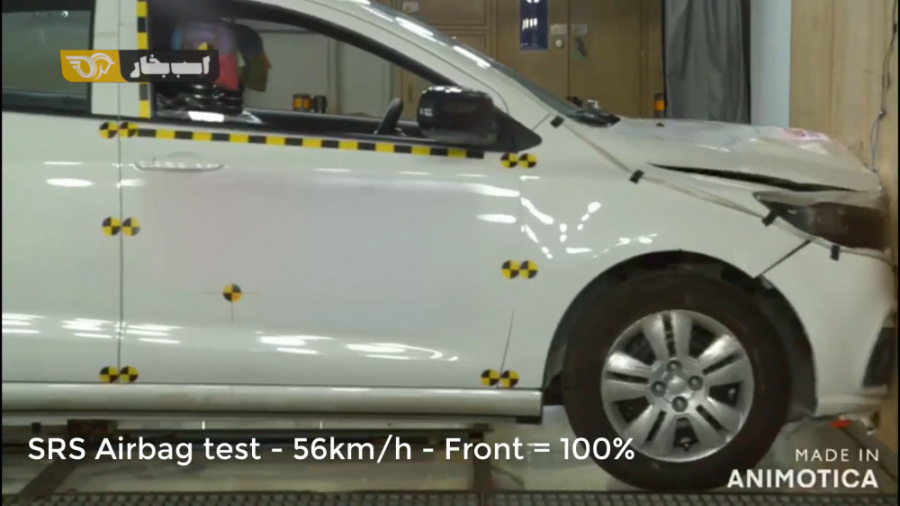 ویدیوی تست تصادف سایپا شاهین م...