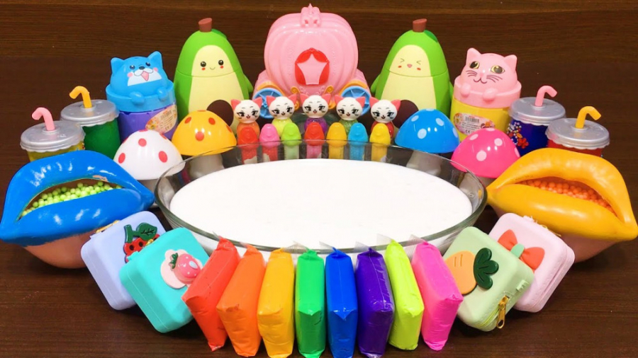 مخلوط کردن اسلایمهای رنگی  میک...