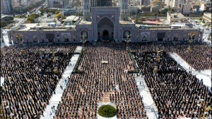 حرم مطهر رضوی در سوگ اربعین حس...
