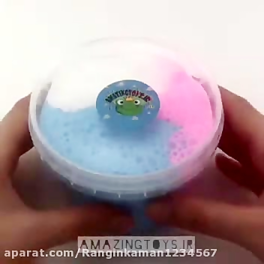 اسلایم ۳ رنگ ابی صورتی سفید کی...