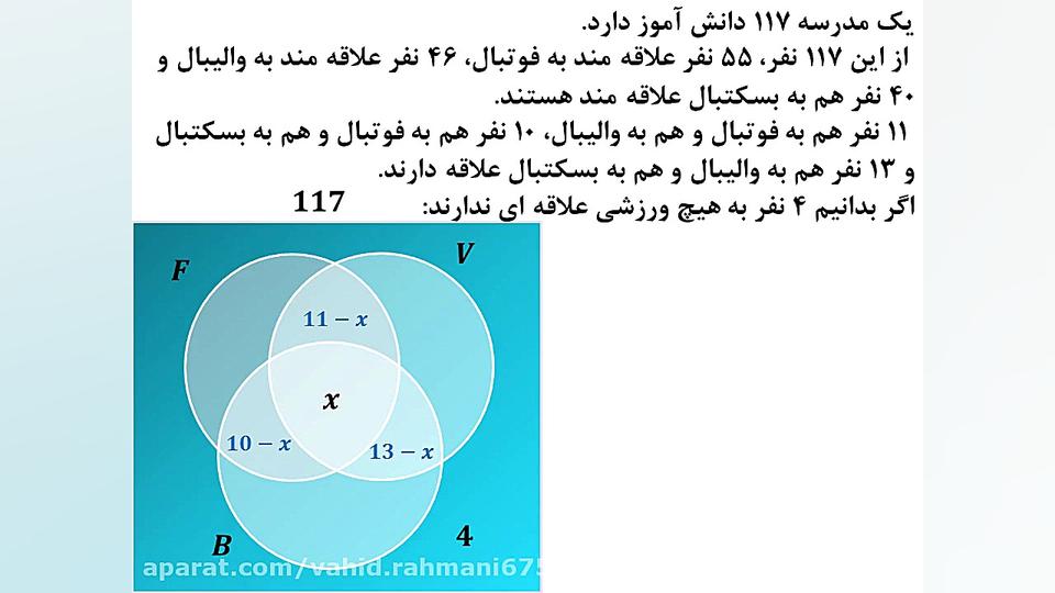حل تمرین قسمت مجموعه ها( وحید...