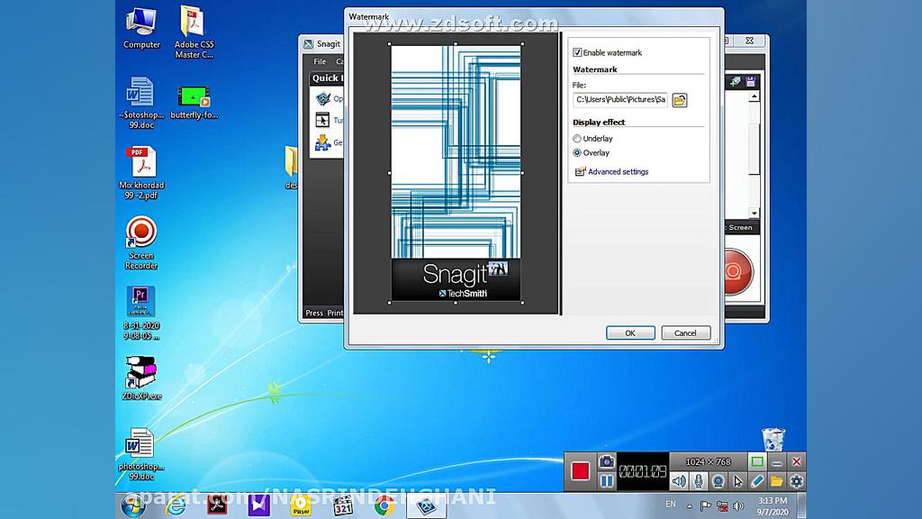 آموزش جلوهی watermark در snagi...