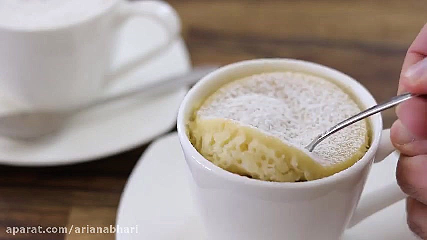 طرز تهیه ماگ کیک وانیلی