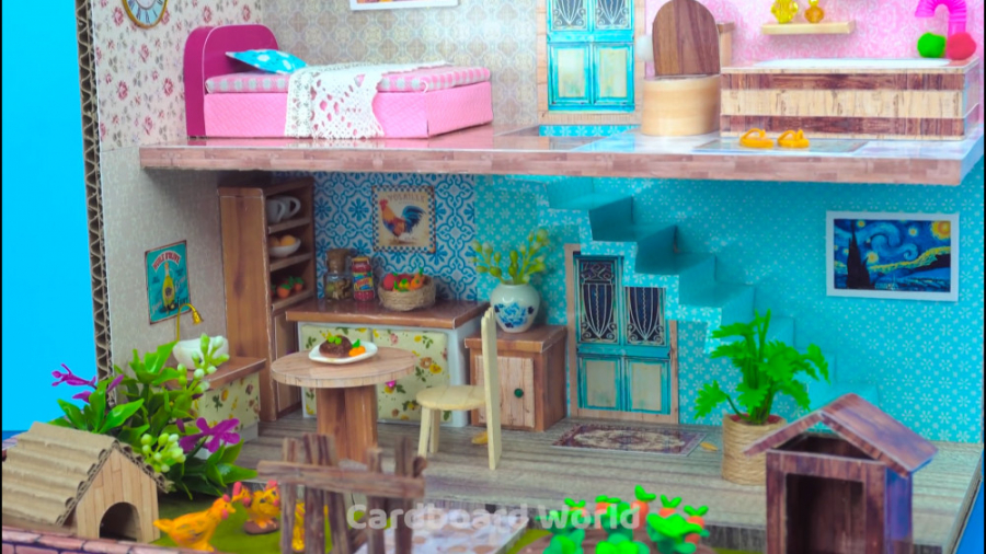 کاردستی هنری  نحوه ساخت خانه م...