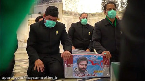 طواف پیکر مطهر شهدای مدافع حرم...