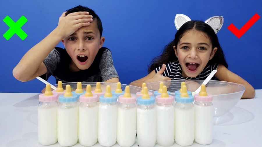 چالش اسلایم با شیشه شیر