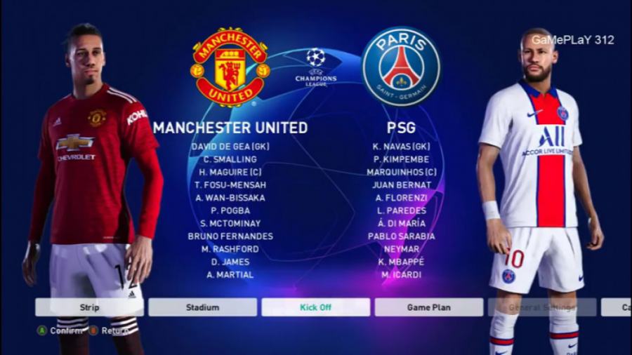 گیم پلی pes 2021 (( منچستر یون...