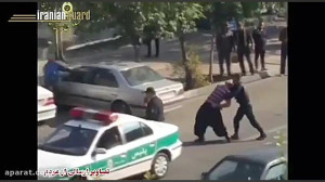 درگیری تن به تن مامور نیروی ان...