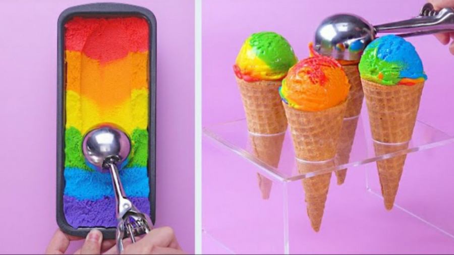 تهیه بستنی قیفی خلاقانه و عالی