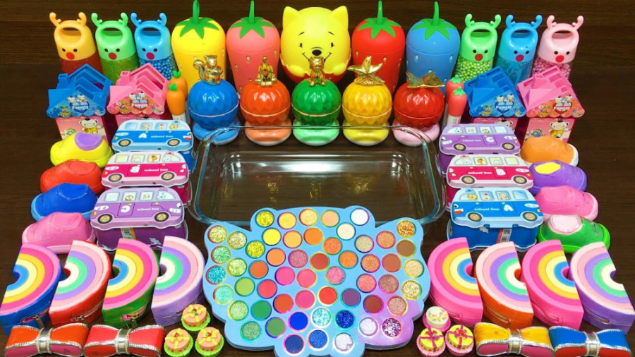 مخلوط کردن اسلایمهای رنگی و می...