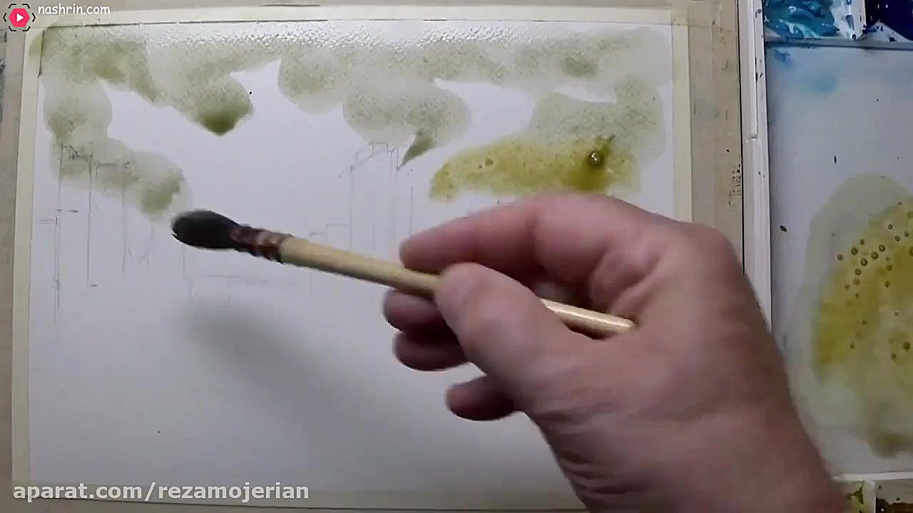آموزش نقاشی با آبرنگ با تکنیک...