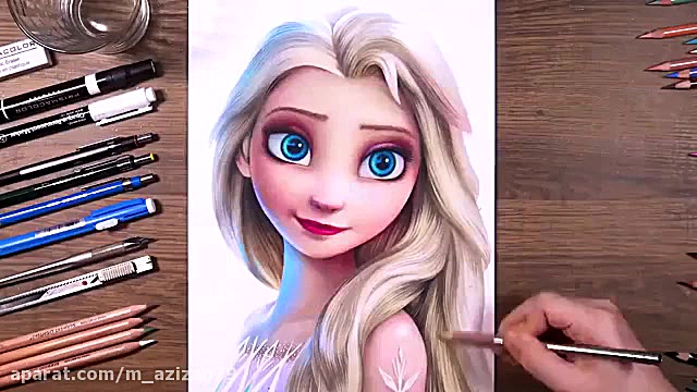 نقاشی کودکانه السا فروزن