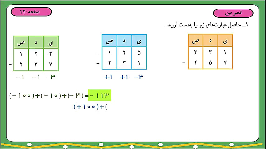 ریاض پایه ی هفتم صفحه 22