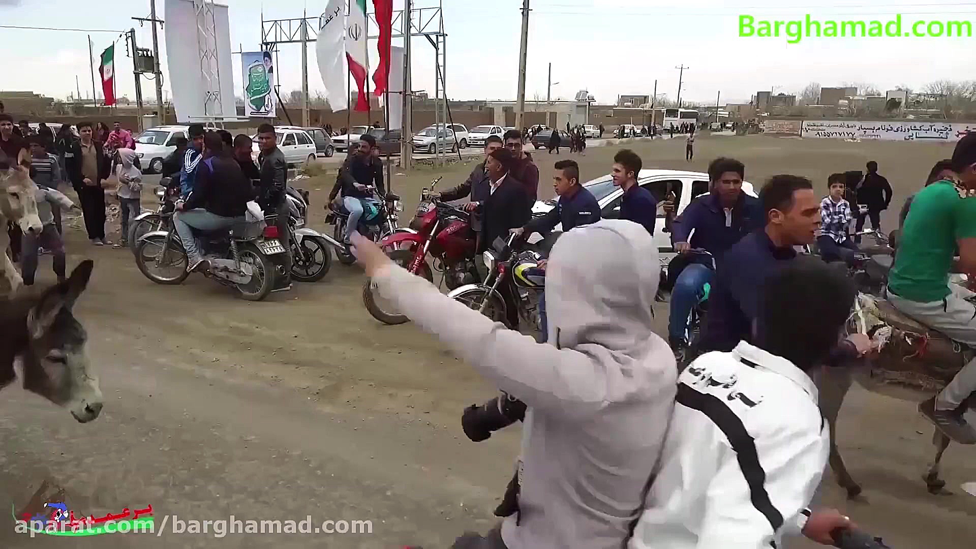 ویدئویی جذاب از مسابقه خر سوار...