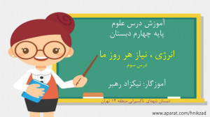 علوم درس سوم  انرژی ، نیاز هر...