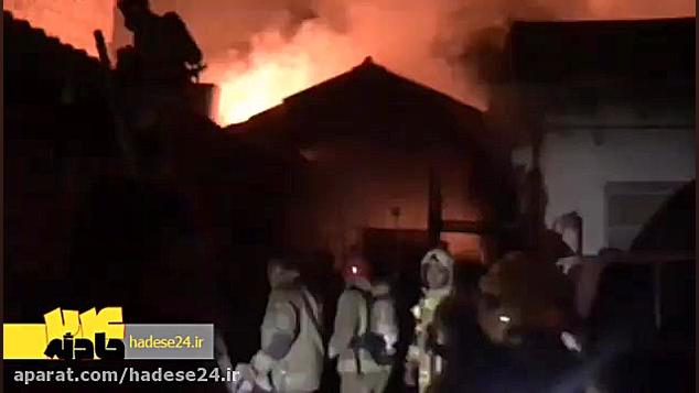 حادثه آتش سوزی در یک انبار کال...