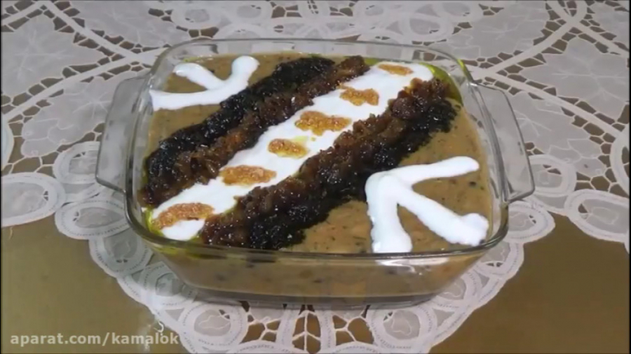 آش بادمجان با بلغور