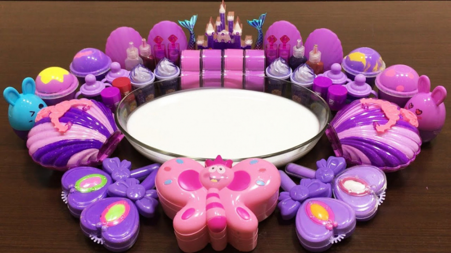 مخلوط اسلایمهای رنگی و سفید و...