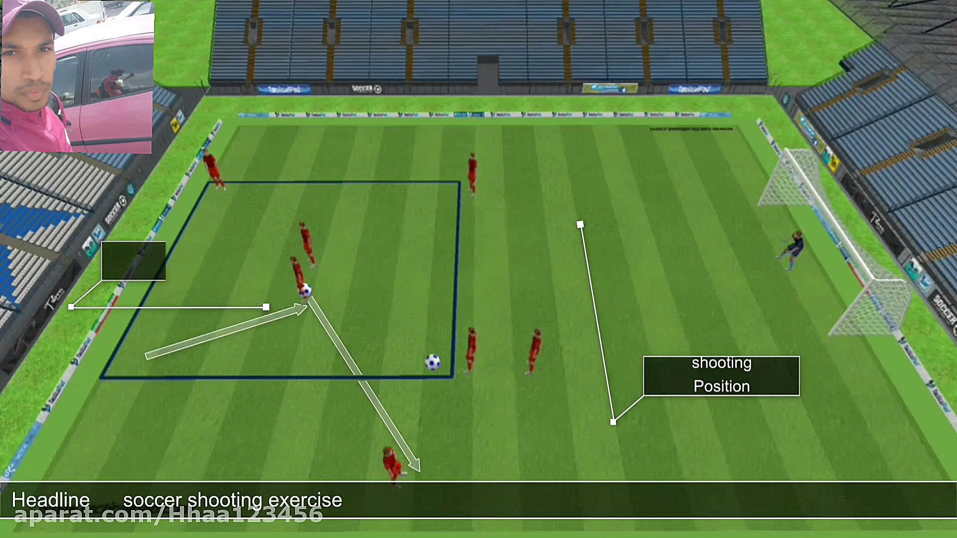 تمرین پاس پاس دیواری و شوت از...