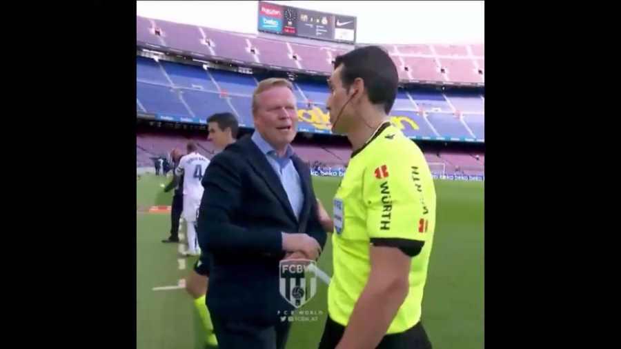 صحبت های رونالد کومان با داور...