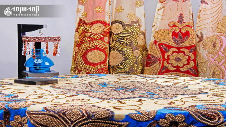 قیمت انواع رومیزی سرمه دوزی در...