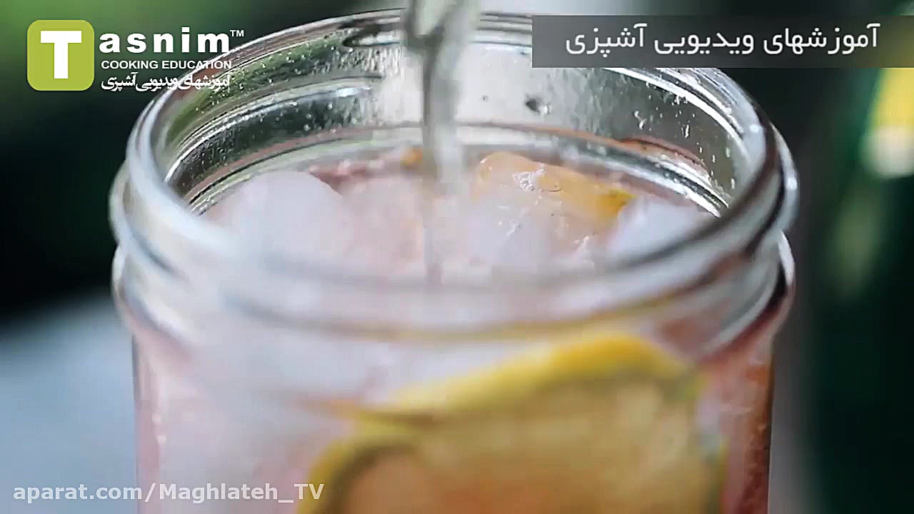 نوشیدنی گاز دار گیلاس و لیمو |...