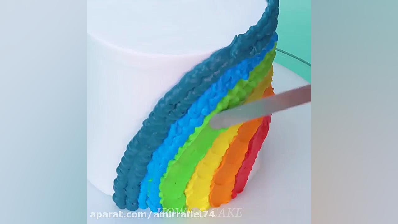 کیک آرایی  آموزش کیک خوشمزه  ت...